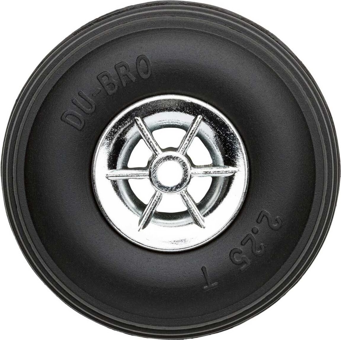 Treaded Chrome Wheels, 2-1/4" Diameter (2)